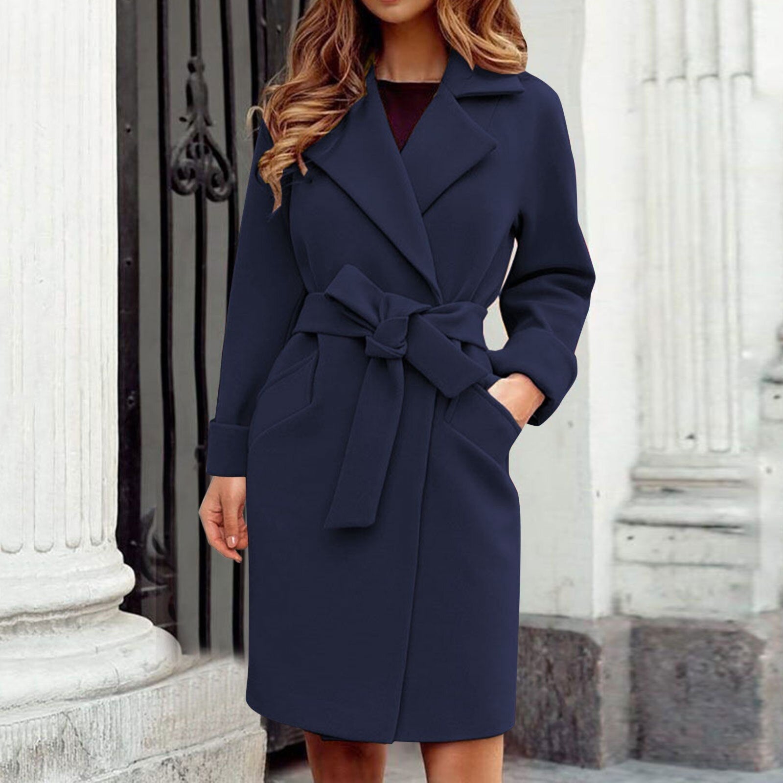 Women's Belted Wrap Coat | Timeless Elegance & Cozy Sophistication