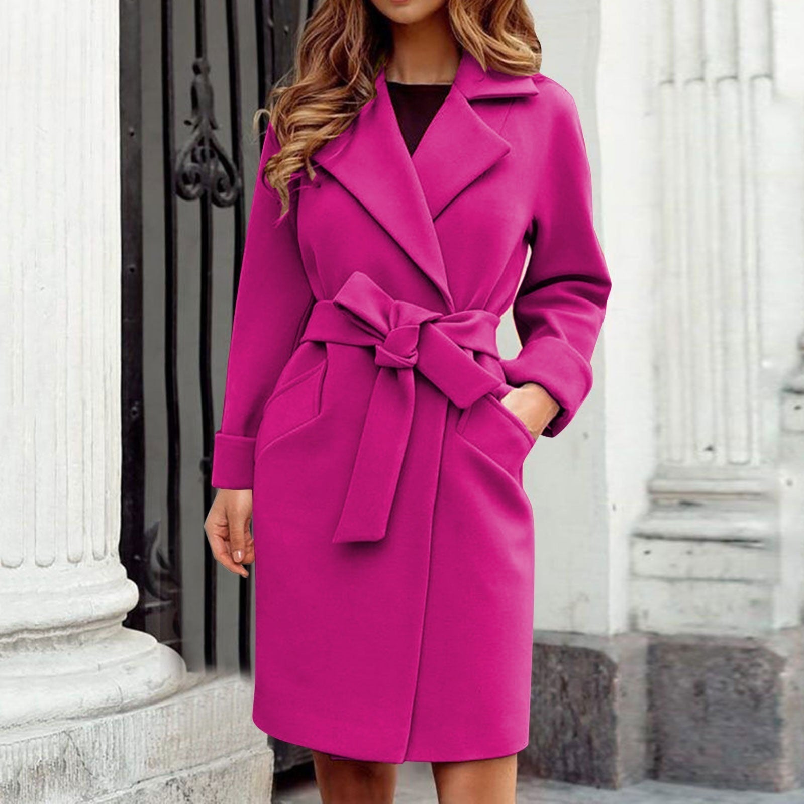 Women's Belted Wrap Coat | Timeless Elegance & Cozy Sophistication