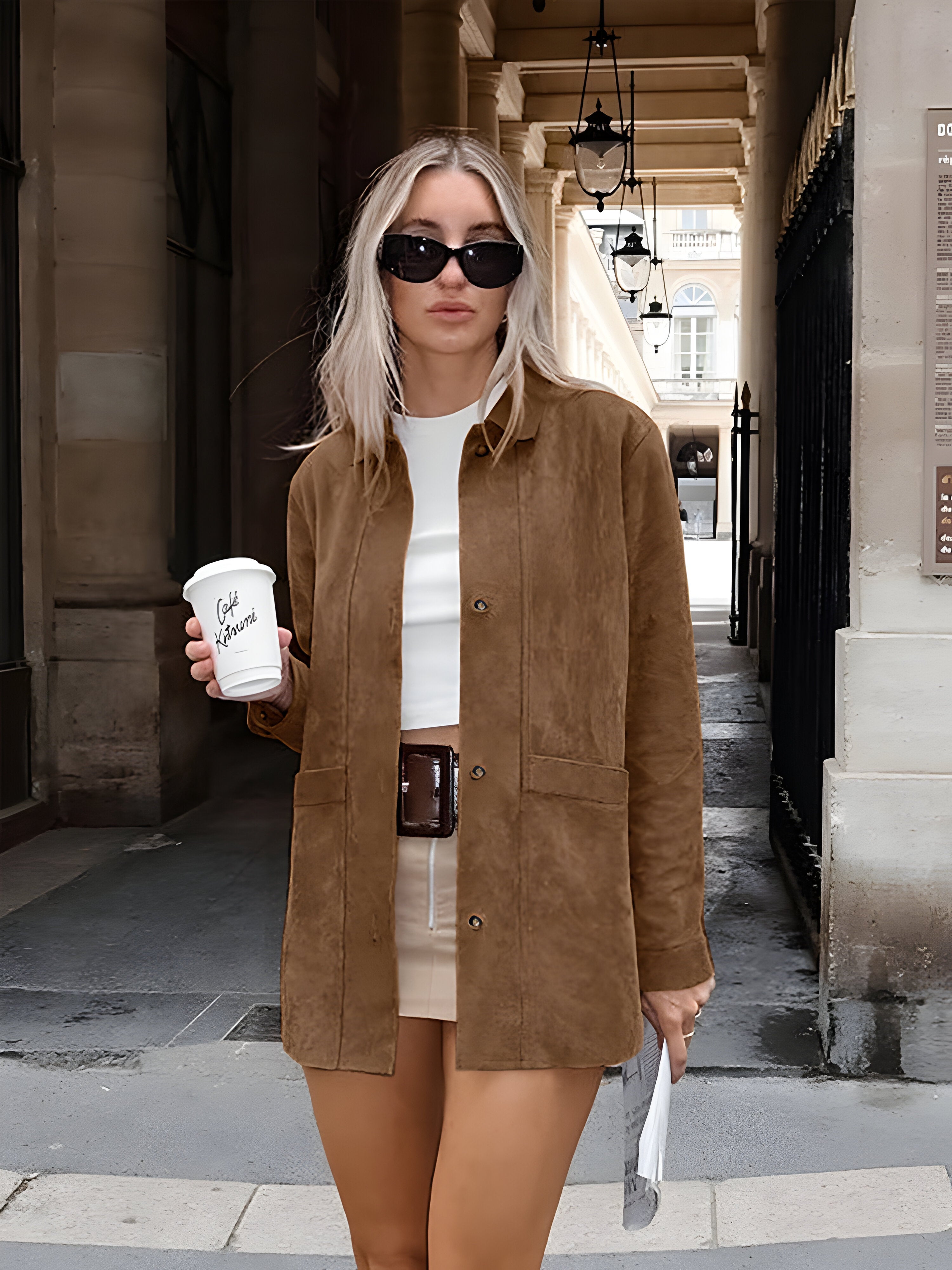 Oversized Suede Jacket